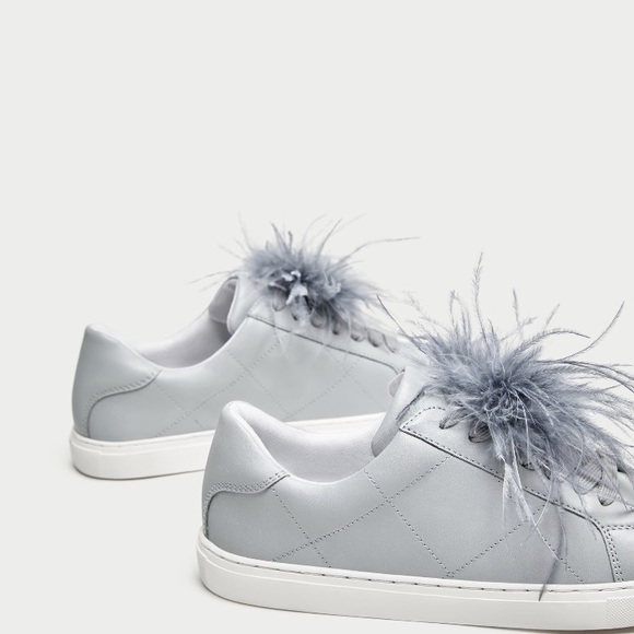 ZARA Sneakers With Feathers - Picture 5 of 6